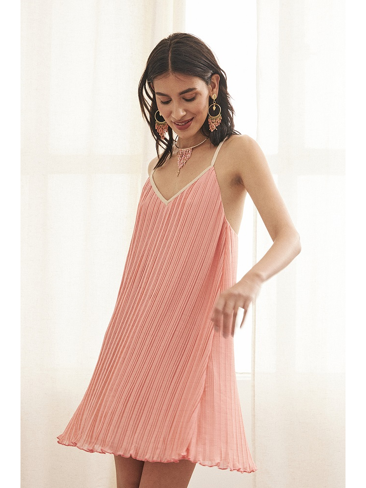 VESTIDO CORTO PLISADO