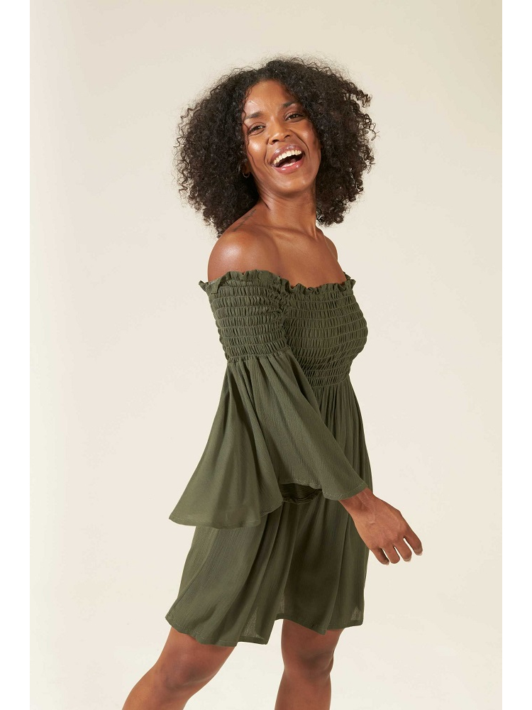 VESTIDO CORTO GOMAS PECHO