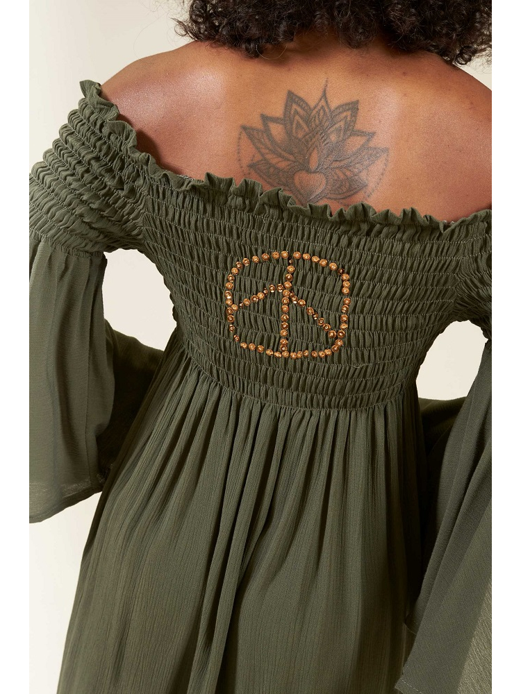 VESTIDO CORTO GOMAS PECHO