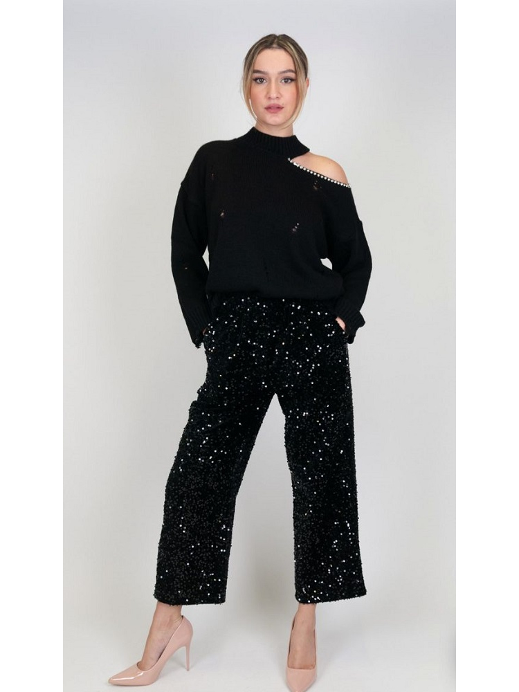 PANTALON LENTEJUELAS TOBILLERO