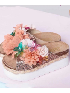CHANCLAS ROSAS/RAYAS