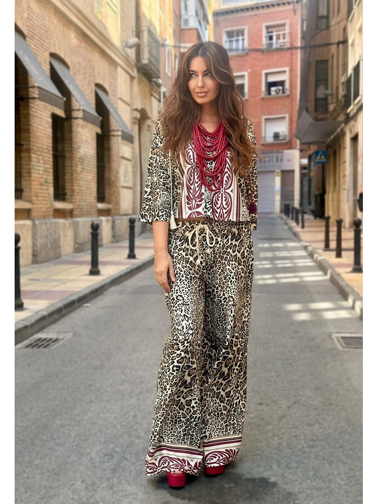 PANTALON LEOPARDO BAJO CENEFA