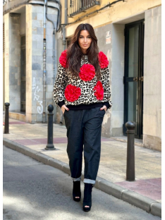 SUDADERA FLORES LEOPARDO