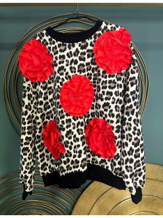 SUDADERA FLORES LEOPARDO