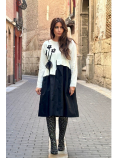 VESTIDO BICOLOR FLORES