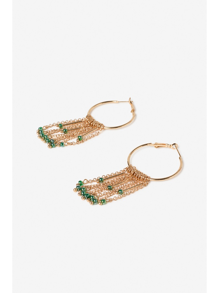 PENDIENTES ARO CON CADENAS COLGANTES