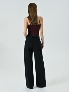 PANTALON VAQUERO STRASS ACAMPANADO