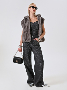 PANTALON VAQUERO PALAZZO CON STRASS