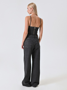 PANTALON VAQUERO PALAZZO CON STRASS