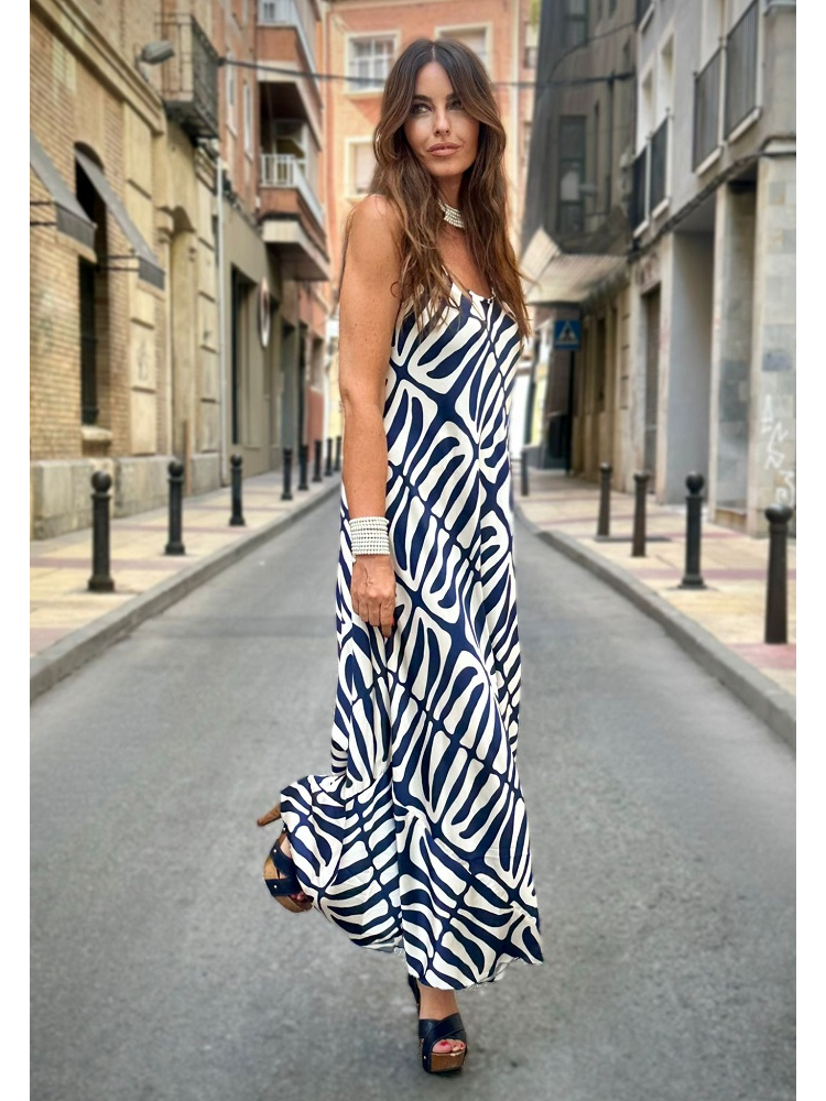 VESTIDO LARGO TIRANTES EST