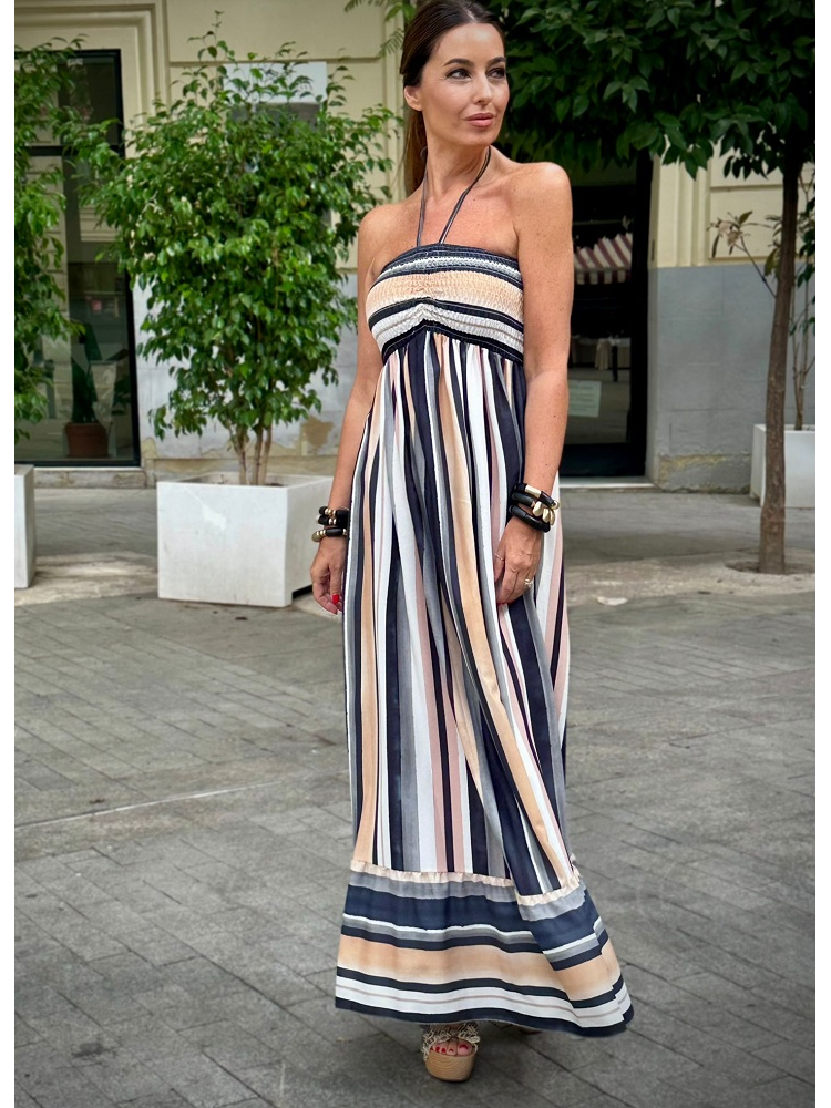 VESTIDO LARGO RAYAS TIRANTE 2