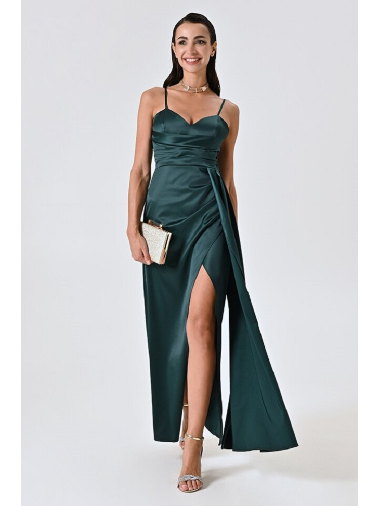 VESTIDO SATEN LARGO TIRANTES 2
