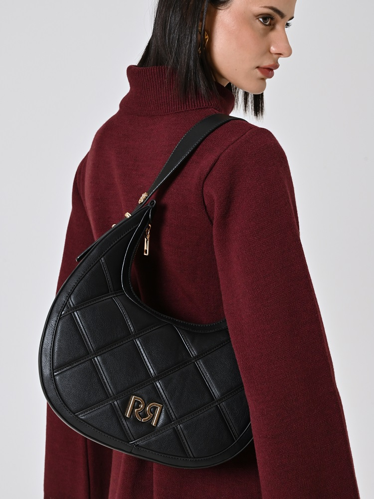 BOLSO HOBO ACOLCHADO CON LOGO