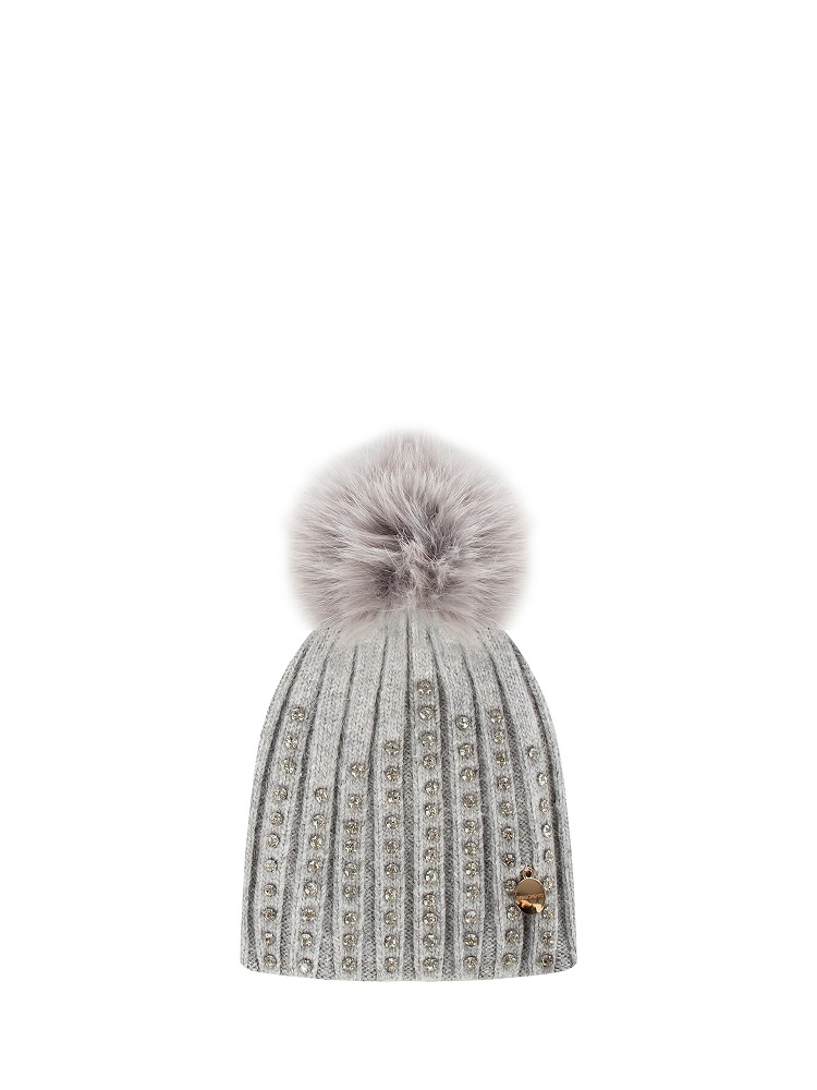 GORRO POMPON CON BRILLANTES
