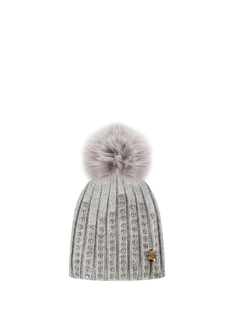 GORRO POMPON CON BRILLANTES
