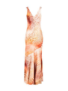 VESTIDO RASO LARGO TIRANTES ANIMALIER