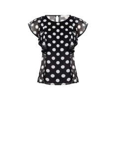 BLUSA GEORGETTE LUNARES Y VOLANTE