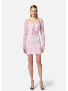 VESTIDO TUL CON FLORES 3D