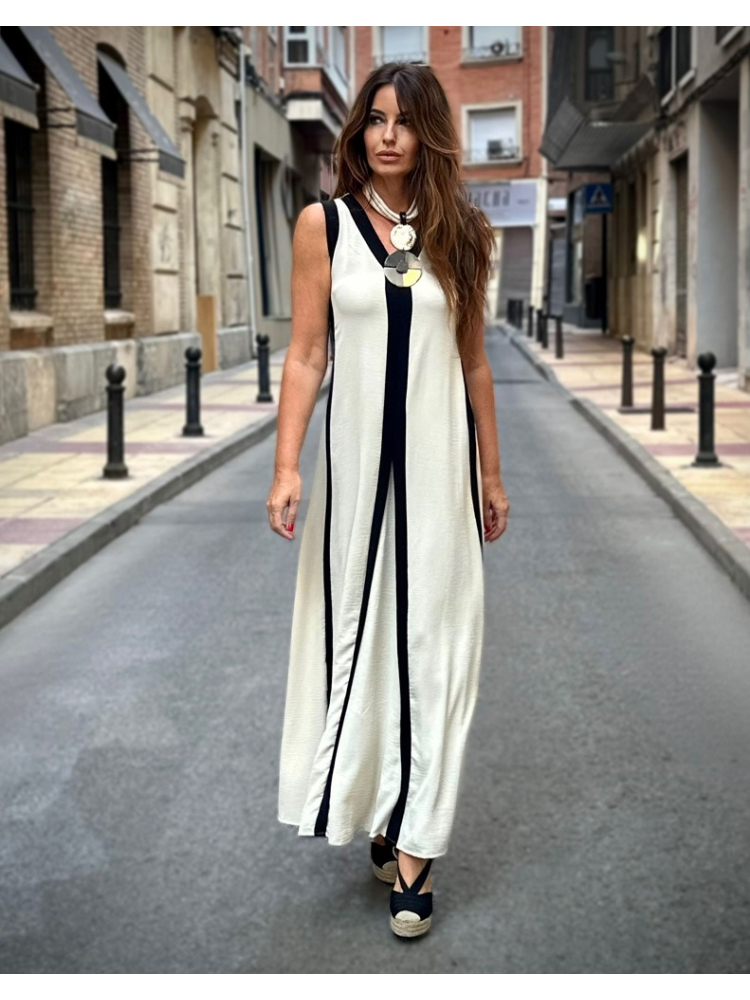 VESTIDO BICOLOR