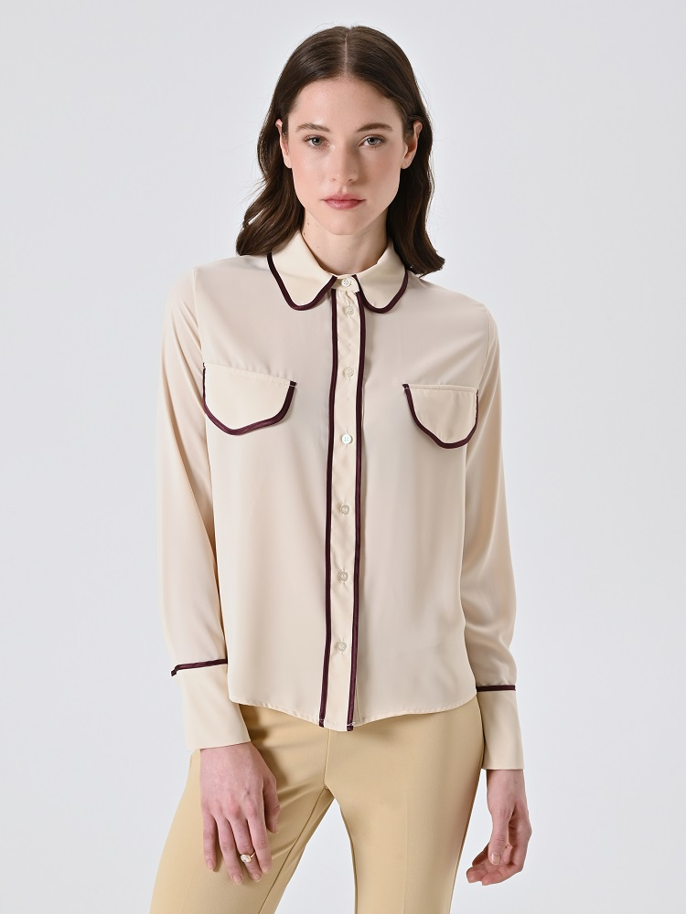 CAMISA RIBETES CON BOLSILLOS PECHO 2