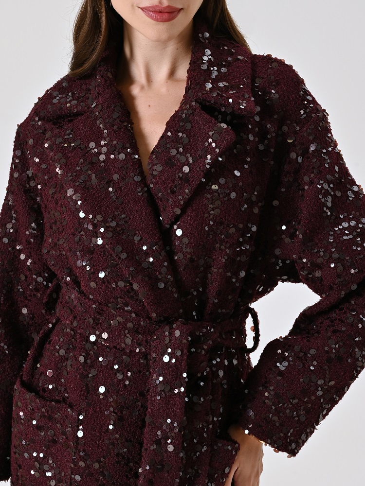 ABRIGO LARGO LENTEJUELAS