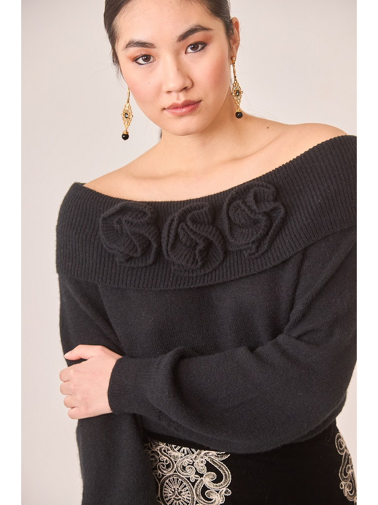JERSEY C/VUELTO APLIQUE FLORES 2