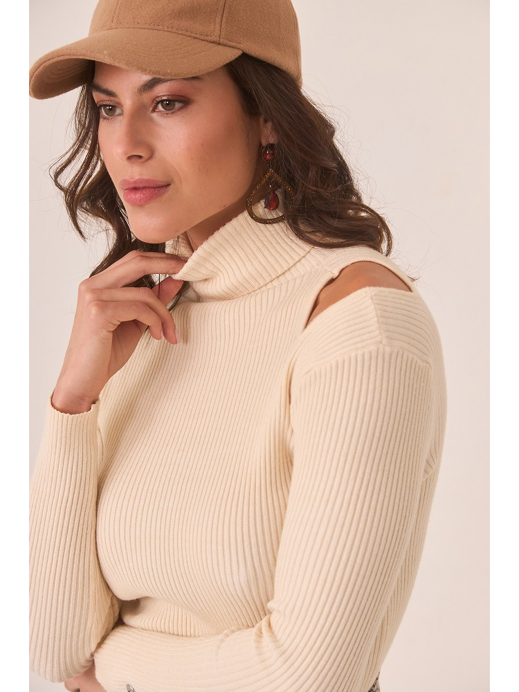 JERSEY VISCOSA C/ALTO Y CUT OUT HOMBRO