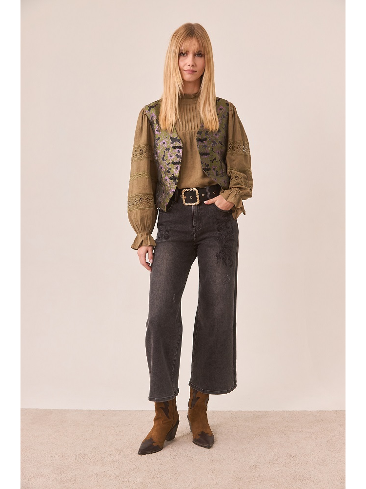 CHALECO EST JACQUARD METALIZADO