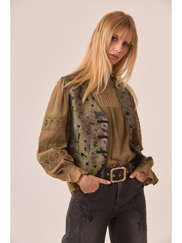 CHALECO EST JACQUARD METALIZADO 2