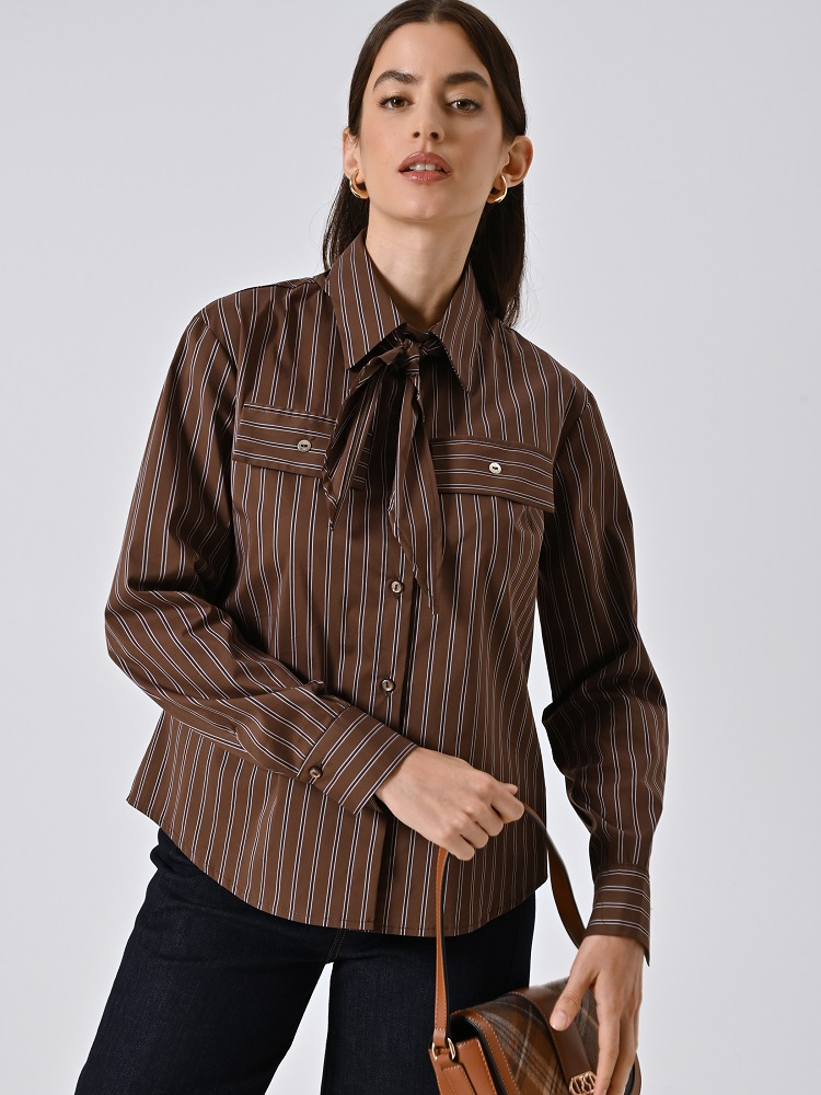 CAMISA RAYAS CON LAZO