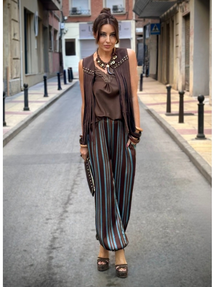 PANTALON BOMBACHO RAYAS