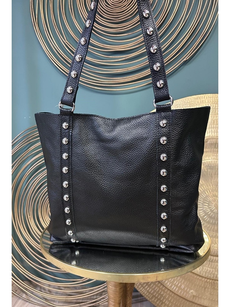 BOLSO PIEL GRANDE TACHUELAS