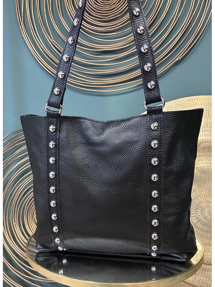 BOLSO PIEL GRANDE TACHUELAS