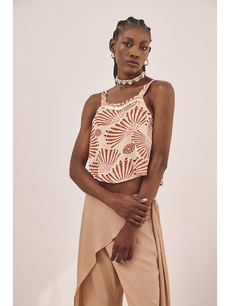 TOP CORTO EST TIRANTES ANUDADOS BORDADO