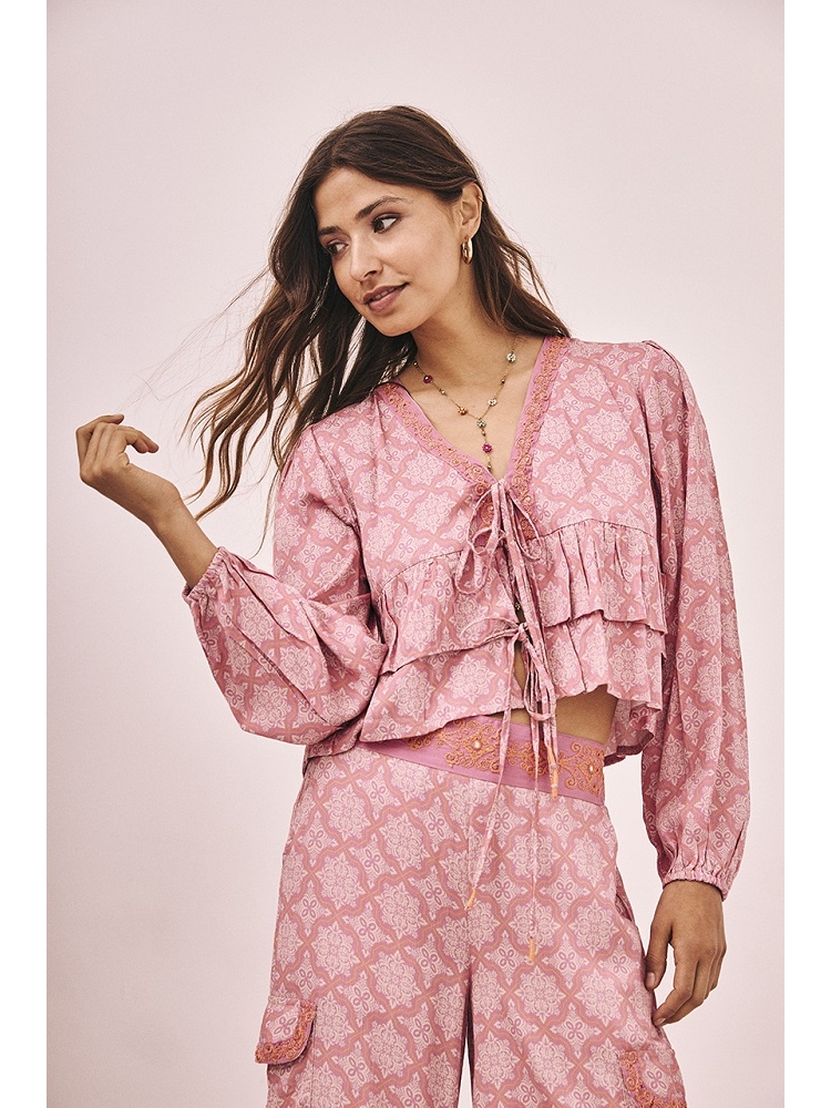 BLUSA M/LARGA EST BORDADA