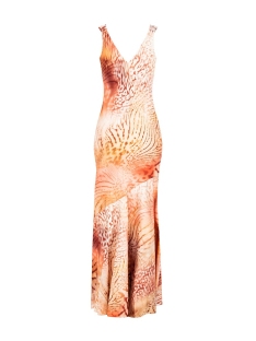 VESTIDO RASO LARGO TIRANTES ANIMALIER