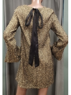 VESTIDO LUREX MANGA ABIERTA