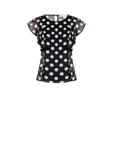 BLUSA GEORGETTE LUNARES Y VOLANTE