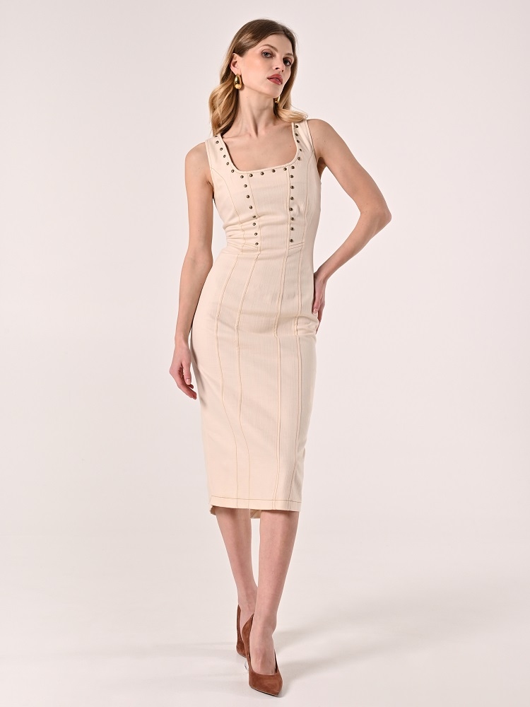VESTIDO S/M CON TACHUELAS