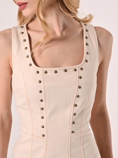 VESTIDO S/M CON TACHUELAS