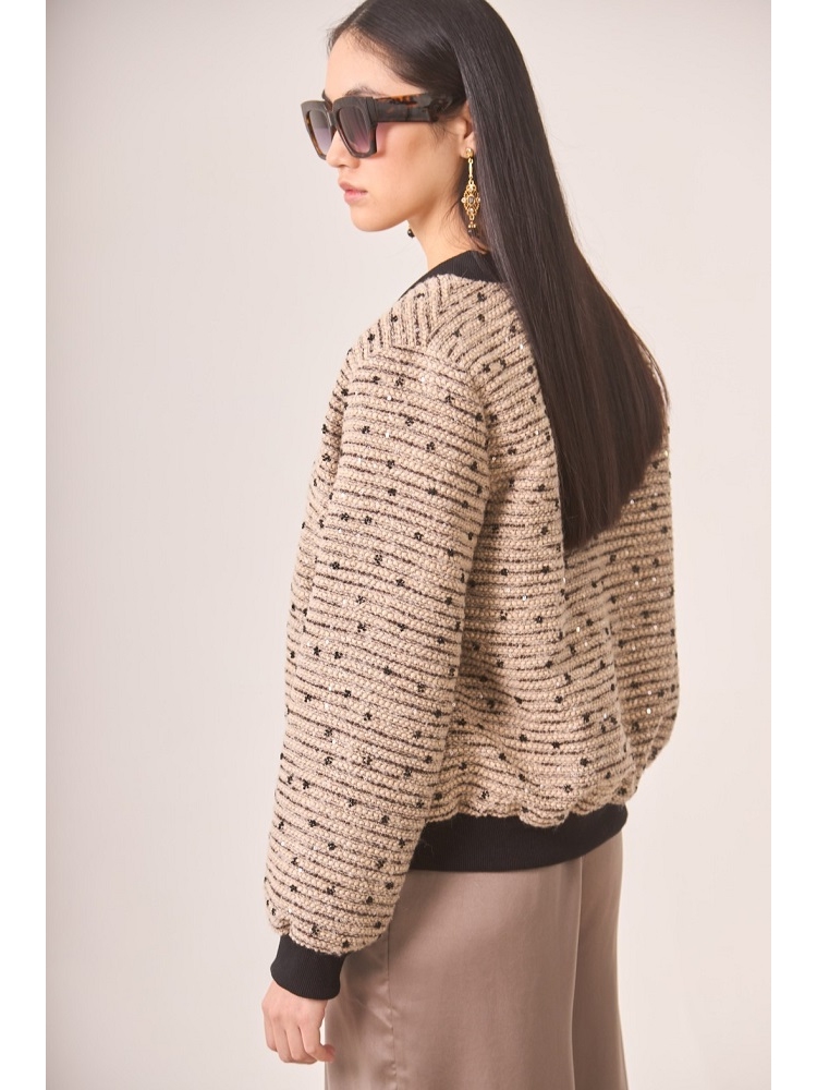 BOMBER FANTASIA TEJIDO TWEED CON LANA