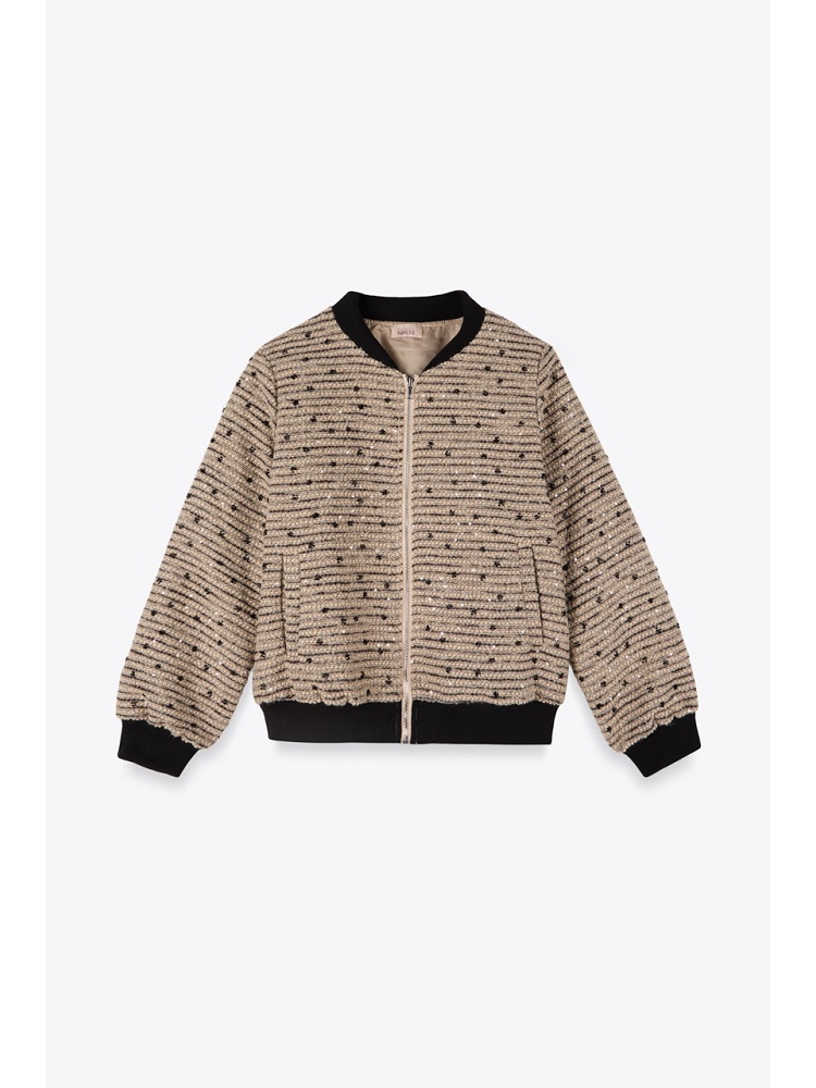 BOMBER FANTASIA TEJIDO TWEED CON LANA