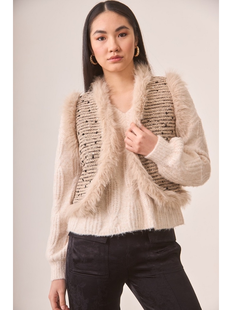 CHALECO FANTASIA TEJIDO TWEED