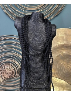 COLLAR MULTI VUELTAS LANA BOLITAS