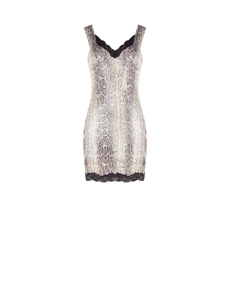 VESTIDO ANIMALIER CON ENCAJE 2