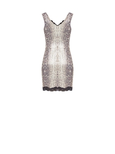 VESTIDO ANIMALIER CON ENCAJE