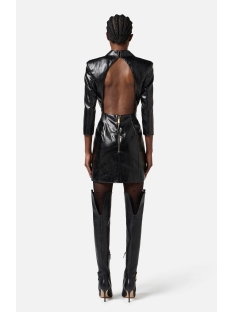 VESTIDO EFECTO CRAQUELE CON SOLAPA