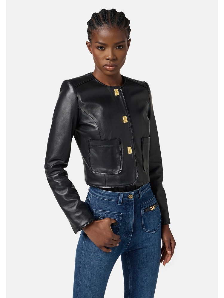 CHAQUETA PIEL CON DETALLES VINILO 2