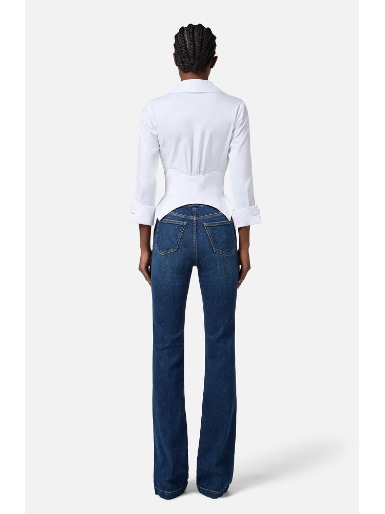 CAMISA ALGODON ELASTICO CON GANCHOS JOYA