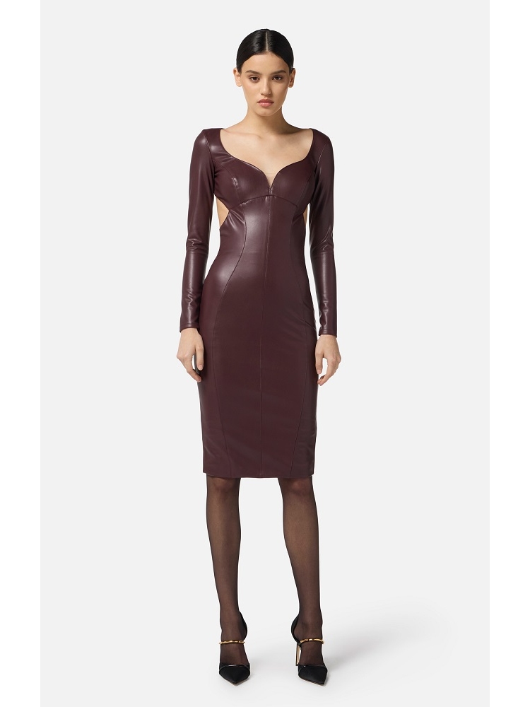 VESTIDO CON ABERTURAS Y GANCHOS JOYA